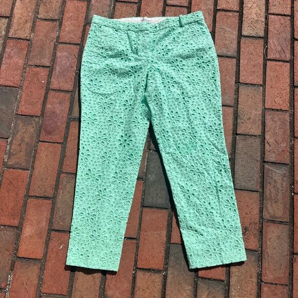 J Crew Eyelet Cafe Capri Pants - Picture 7 of 8